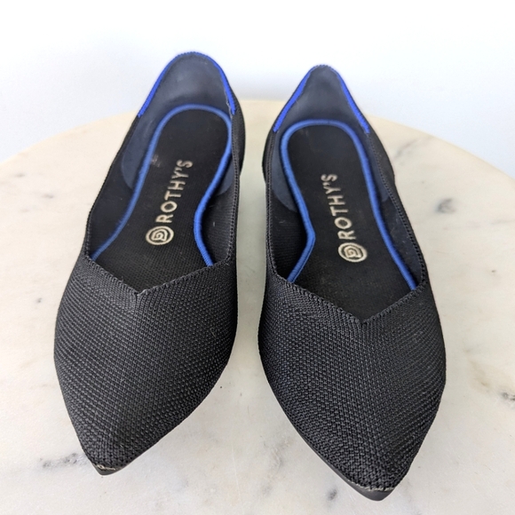 Rothy's Classic Black Pointed Toe Flats - Picture 10 of 11